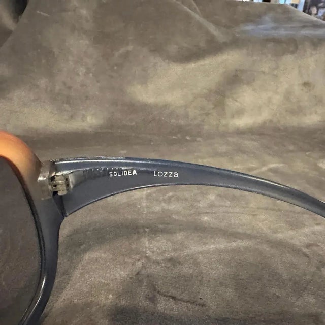 1970s Mid-Century Orange and Blue Oversized Sunglasses by Lozza For Sale - Image 9 of 10