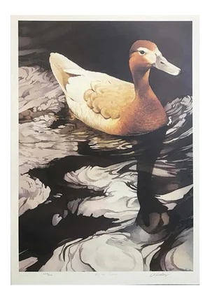 "By the Docks" Contemporary Wildlife Hand Signed and Numbered Lithograph by Carl Arlen