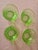 Early 20th Century Uranium Glass 4 Transparent Green Tea Cups With Gold Rim For Sale - Image 14 of 16