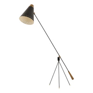 Floor Lamp in Brass and Lacquer by Gilbert Watrous for Bergboms, 1950s For Sale