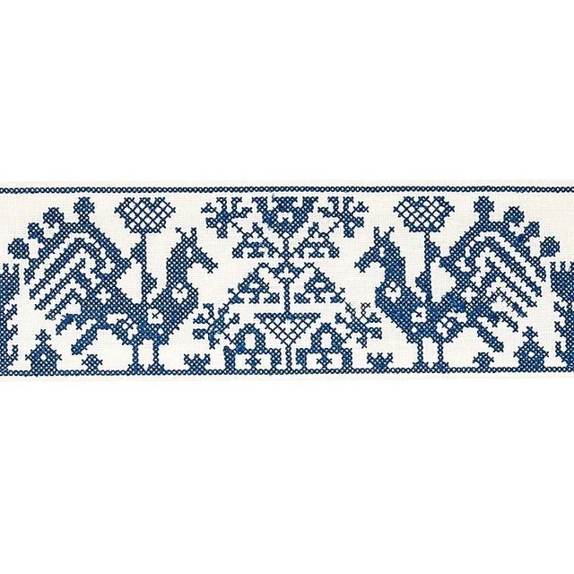 Inspired by the sash on an antique eastern European dress, this tape is charmingly cross-stitched with playful folk art...