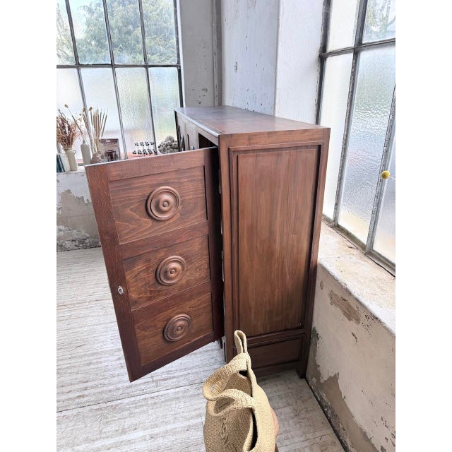 Basque Wardrobe in Oak by Dudouyt, 1950s For Sale - Image 9 of 18