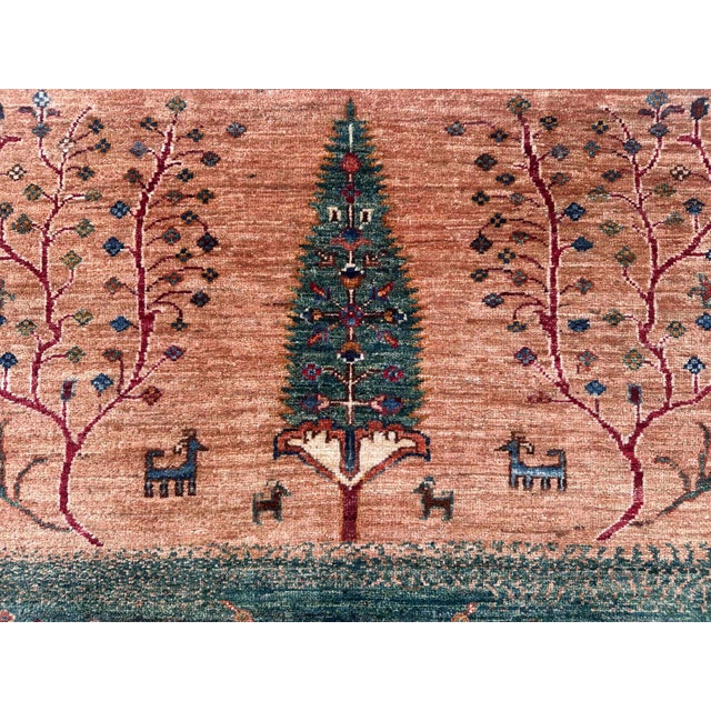 Vintage Persian Gabbeh Wool Landscape Rug – 120x177 Cm For Sale - Image 6 of 18