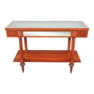 1940's Neoclassical Style/ Hollywood Regency Mirrored Top Hall Console Table