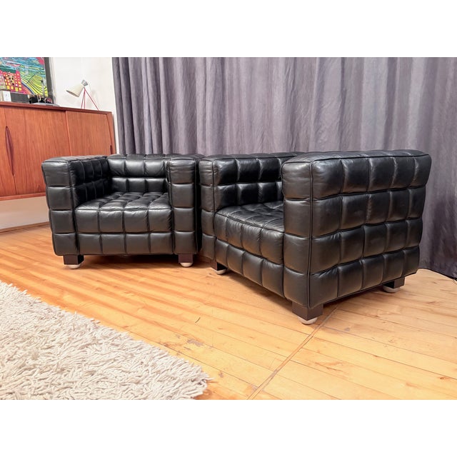 Kubus 8020 Armchairs by Josef Hoffmann for Wittmann, Austria, 1980s, Set of 2 For Sale - Image 3 of 18