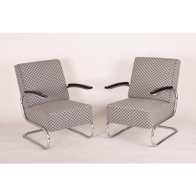 Gray Bauhaus Armchairs by W. Gispen for Mücke-Melder, Czech Republic, 1930s, Set of 2 For Sale - Image 8 of 8
