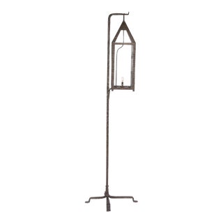Contemporary Holly Hunt Bronze Lantern Floor Lamp For Sale