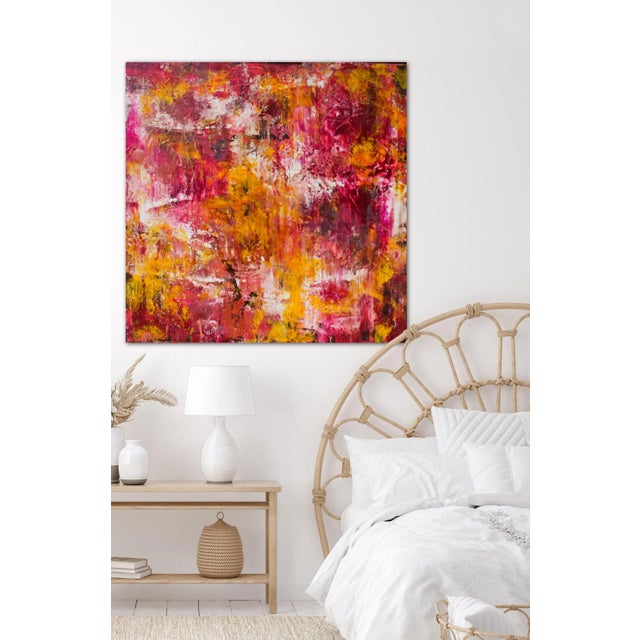 Textile "Don't Look Back" Original Abstract Painting by Lisa Finlayson For Sale - Image 7 of 10