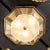 Modernist Octagonal Brass W/ Glass Rods & Frosted Shade Flush Mount Chandelier For Sale - Image 11 of 12