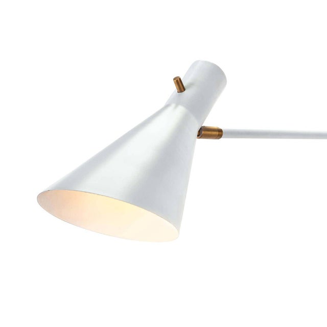 Traditional Regina Andrew Spyder Steel Sconce, White & Natural Brass For Sale - Image 3 of 7