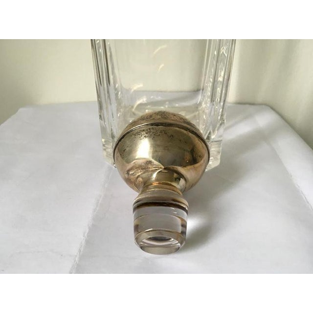 Italian Crystal Bottle with Silver Stopper, 1990s For Sale - Image 13 of 16
