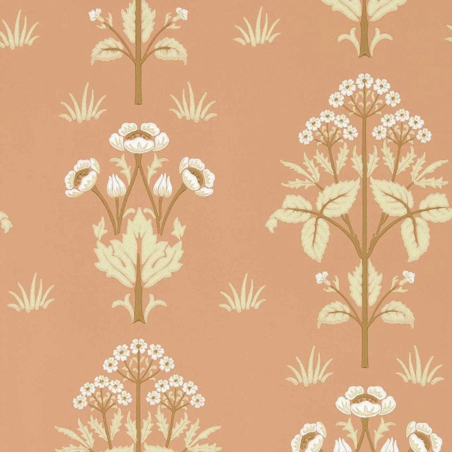 Morris & Co Meadow Sweet Wallpaper in Blush - a Sample For Sale