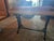 Antique 19th Century Victorian Ornate Cast Iron Parlor Bench With Patchwork Jacquard Cushioned Seat For Sale - Image 4 of 8