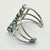 Turquoise 1970s Vintage Southwestern Dine’ Navajo Ben Touchine Turquoise & Sterling Large Cuff Bracelet - 7” For Sale - Image 8 of 11