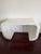 Made Goods Modern Cream Raffia Desk / Vanity With Bouclé Accent Chair – Sculptural Set For Sale In Las Vegas - Image 6 of 12