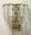 For your consideration is a Murano wall sconce, made of brass and glass, circa the 1960s. In good vintage condition. The...