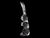 Transparent Large French Daum Crystal Rabbit For Sale - Image 8 of 9
