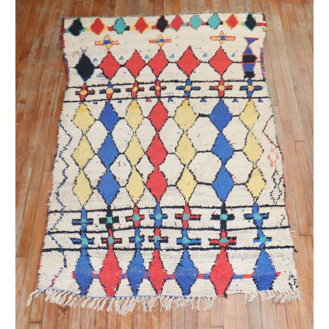 Mid 20th Century Beni Ourain Moroccan Rug - 4'1" x 7' For Sale - Image 17 of 18