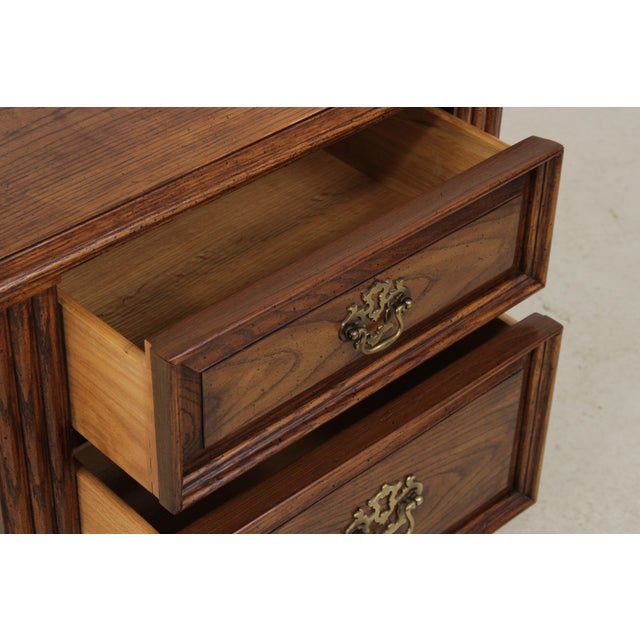 Pair of Thomasville Oak 2 Drawer Nightstands For Sale In Philadelphia - Image 6 of 14