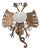 Neo-Gothic Spanish Mirror in Gilded Iron with Two-Headed Dragon For Sale