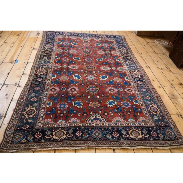Antique Persian Bijar Area Rug - 4'5" x 7'3" For Sale - Image 9 of 9