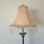 Shabby Chic 1970s Traditional Silver Metallic Table Lamp With Beige Bell Fringe Shade For Sale - Image 3 of 11