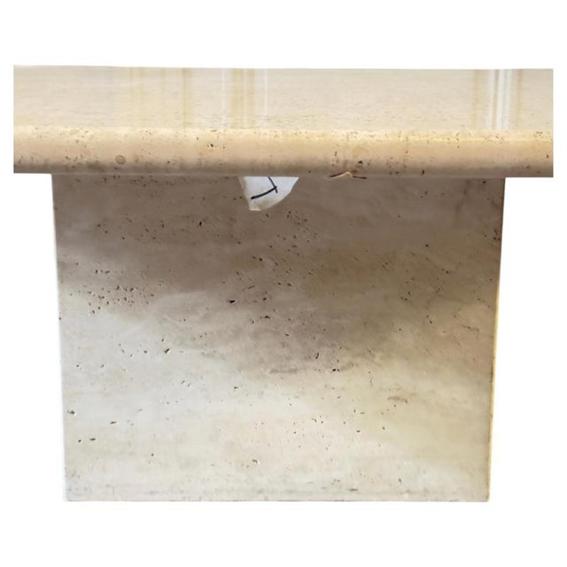 Vintage Italian Travertine Square Coffee Tables, 1970s, Set of 2 For Sale - Image 9 of 10