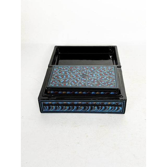 Blue Nesting Boxes in Lacquered Wood, France, 1970s, Set of 2 For Sale - Image 9 of 14