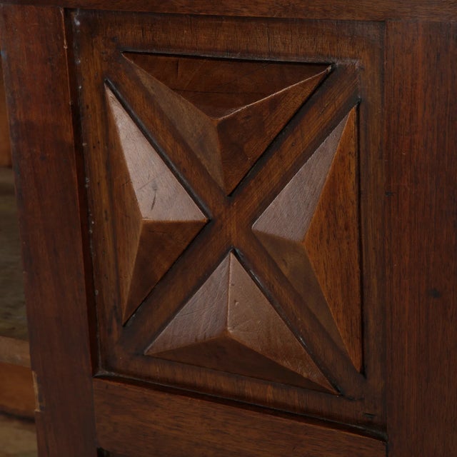 1940s Brutalist Charles Dudouyt Oak Sideboard With Carved Diamond Bobbin Legs, Attributed For Sale - Image 11 of 16