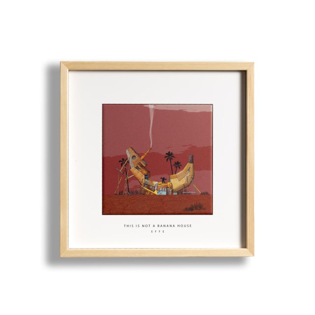 Framed This Is Not a Banana Object by Francesco Di Dio for Kiasmo For Sale - Image 4 of 4