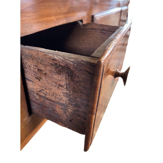 Wood Italian Neoclassical Inlaid Walnut Writing Desk For Sale - Image 7 of 18