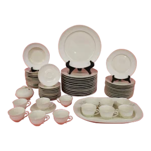 J. L. Coquet Limoges Georgia Ivory Dinnerware Set- 63 Pieces