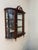 Brown Mid 20th Century Victorian Curved Glass Mahogany 3 Tier Hanging Vitrine Wall Display Curio Cabinet For Sale - Image 8 of 13