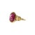 Art Deco 14k Solid Gold 6.8cts Star Ruby Ring With Earth Mined Diamond Accents, Size 6.75 For Sale - Image 3 of 4