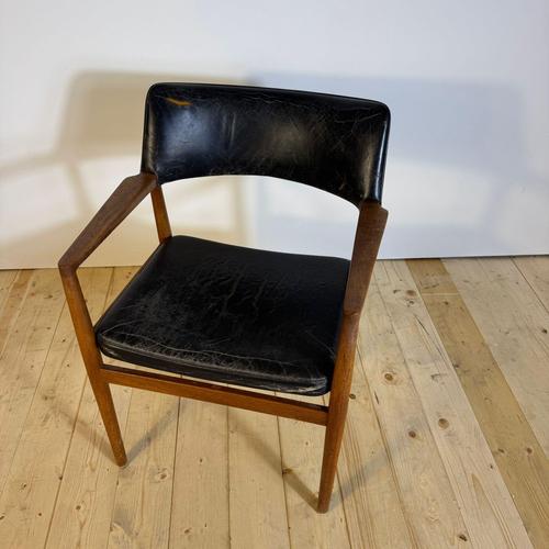 Writing Chair with Armrests by Erik Kirkegaard, Denmark, 1960s For Sale - Image 6 of 7