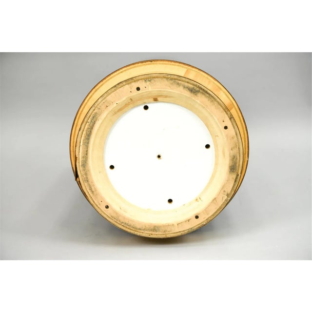 Metal Vintage Black Lacquer & Brass Round Pedestal For Sale - Image 7 of 9