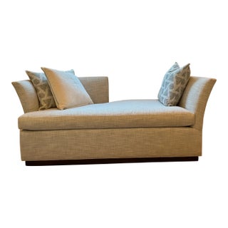 Vanguard Furniture Upholstered Chaise Lounge in Custom Fabric For Sale