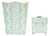 Green Ikat Tole Waste Basket & Tissue Box Set For Sale