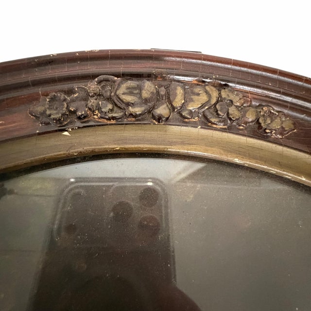 Vintage Wood Carved Frame Containing “Age of Innocence” Lithograph For Sale - Image 4 of 4