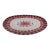 Scandinavian Geometric and Floral Hand-Painted Fajance Platter by Elle Norway For Sale