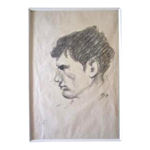 Balthus Original Drawing Portrait of a Man Possibly Self Portrait