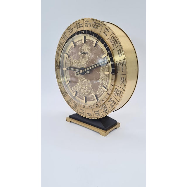 Swiss Condor Table Clock with World Map, 1950s For Sale - Image 14 of 15