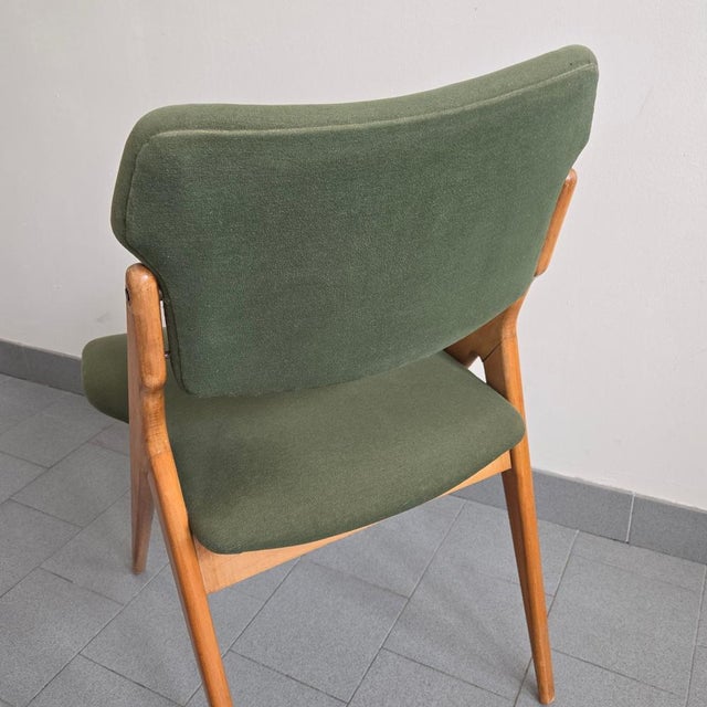 Vintage Chair with Compass Leg by Gerard Guermonprez, 1950s For Sale - Image 15 of 18
