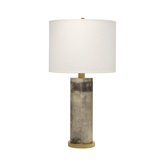Rivet Table Lamp, Grey Vellum For Sale