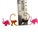 Bubble Gum 1950s Federal Glass Pink Elephant & Chartreuse Monkey Highball Cocktail Glasses - Set of 11 With Charms For Sale - Image 8 of 12