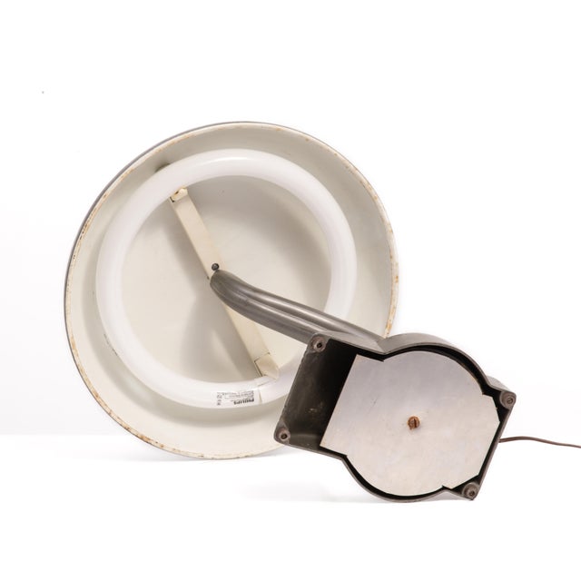 Art Specialty Co Flexo Banker Desk Lamp Flying Saucer Shade Fluorescent Bulb Art Deco Industrial Dazor For Sale - Image 16 of 16