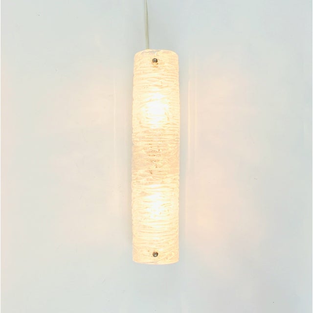 1970s Mid-Century Modern Tubular Murano Glass Wall Lamp from Hillebrand, Germany, 1970s For Sale - Image 5 of 8