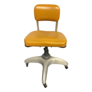 1950s Tankard Chair Typing Chair Original Upholstery For Sale