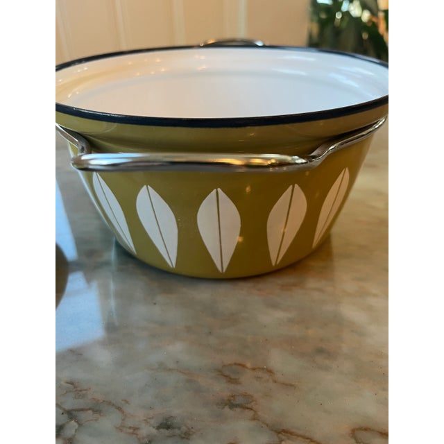 Metal 1960s Cathrineholm of Norway Lidded Casserole in Lotus Pattern For Sale - Image 7 of 12