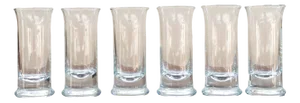 Tall Crystal Liqueur Glasses, 1970, Set of 6